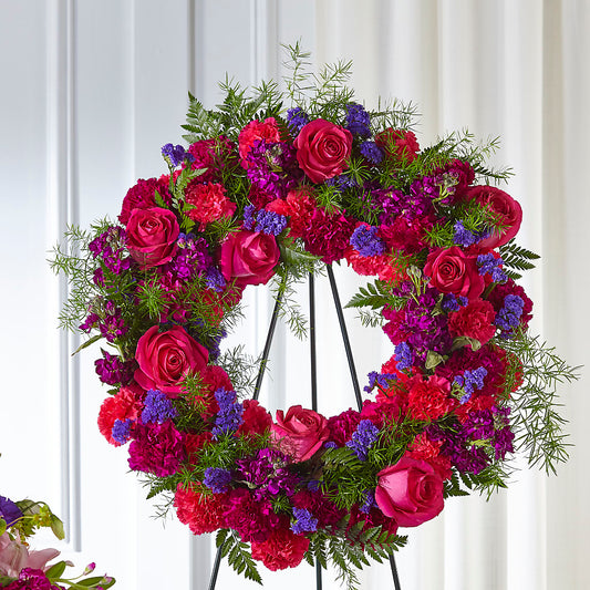 Calming Colors Wreath – KATHY'S FLOWERS, Adair OK