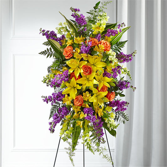 Thoughtful Prayers Standing Spray – KATHY'S FLOWERS, Adair OK