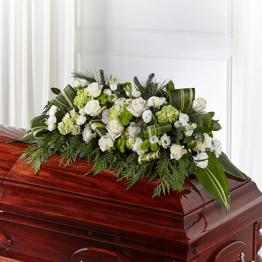 Hopeful Gesture Casket Spray – KATHY'S FLOWERS, Adair OK