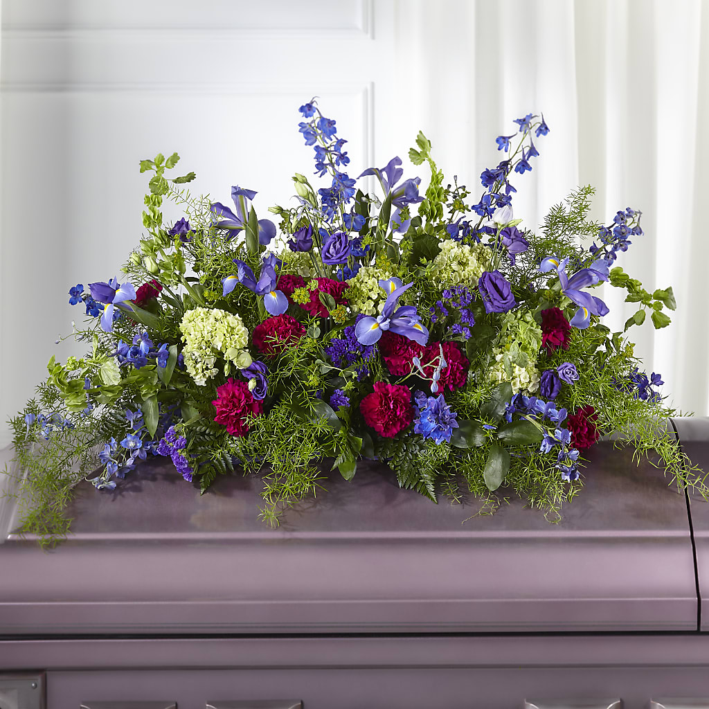 Always Treasured Casket Spray – KATHY'S FLOWERS, Adair OK