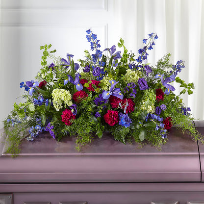 Always Treasured Casket Spray – KATHY'S FLOWERS, Adair OK