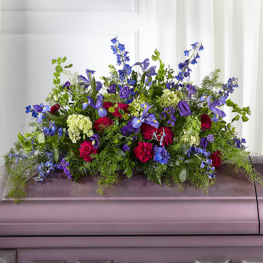 Always Treasured Casket Spray – KATHY'S FLOWERS, Adair OK