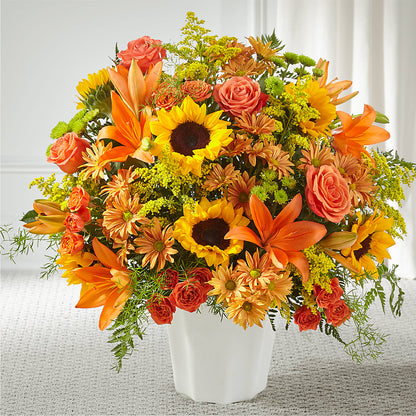 Harvest Thoughts Floor Basket – KATHY'S FLOWERS, Adair OK