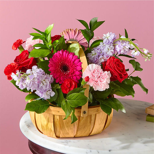 Pink Picnic Basket – KATHY'S FLOWERS, Adair OK