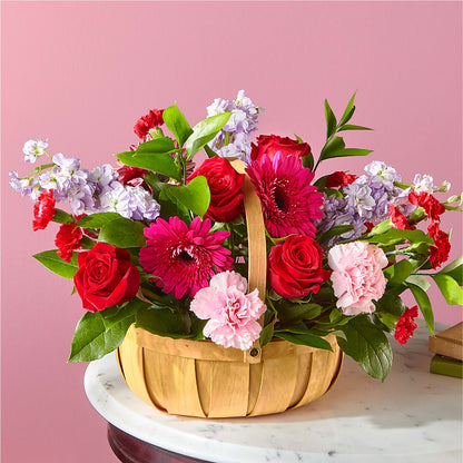 Pink Picnic Basket – KATHY'S FLOWERS, Adair OK