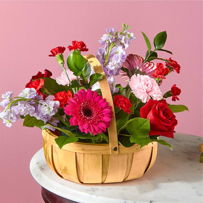Pink Picnic Basket – KATHY'S FLOWERS, Adair OK