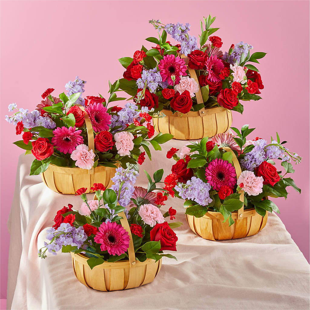 Pink Picnic Basket – KATHY'S FLOWERS, Adair OK