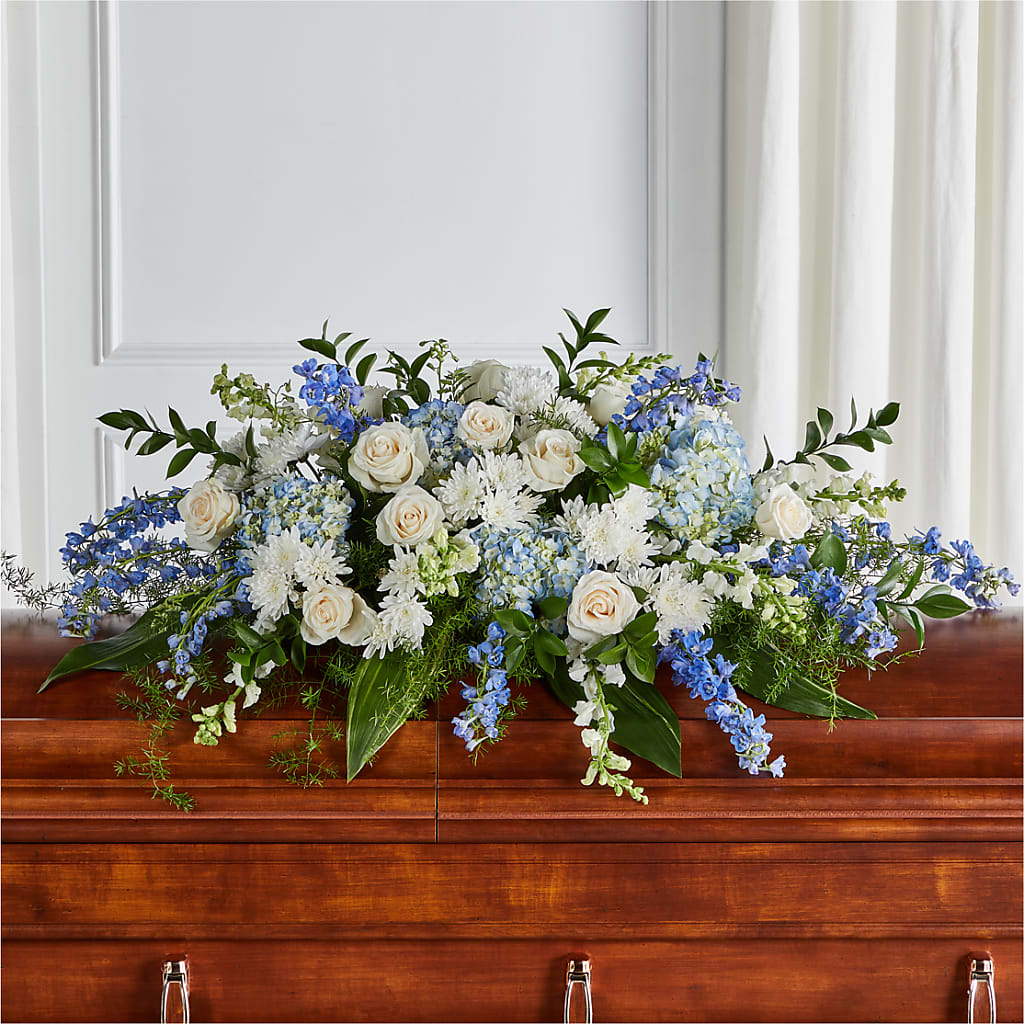 Timeless Essence Casket Spray – KATHY'S FLOWERS, Adair OK