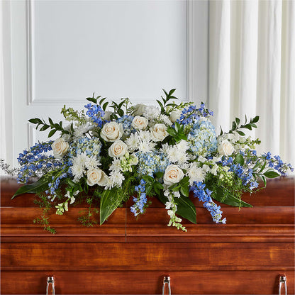 Timeless Essence Casket Spray – KATHY'S FLOWERS, Adair OK