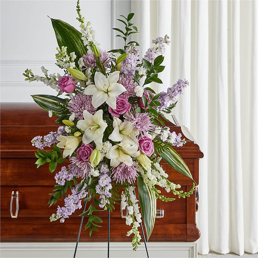 Grateful Hearts Standing Spray – KATHY'S FLOWERS, Adair OK