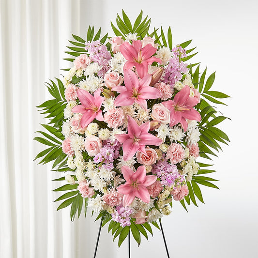 Offering Solace Standing Spray – KATHY'S FLOWERS, Adair OK
