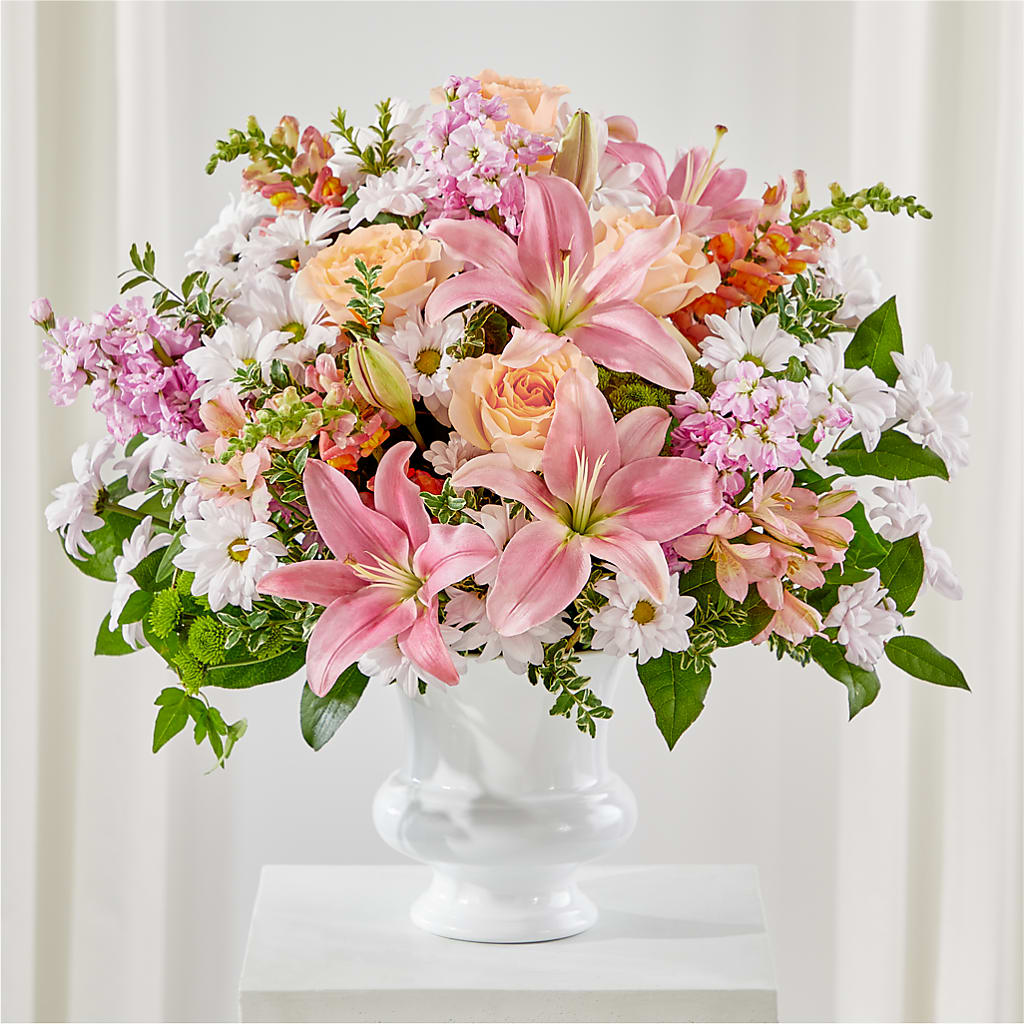 Heartfelt Gesture Urn Arrangement – KATHY'S FLOWERS, Adair OK
