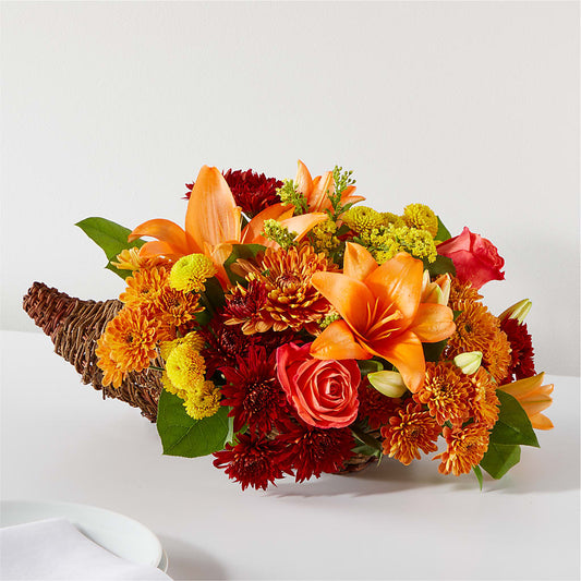 Bouquet of Blessings Cornucopia – KATHY'S FLOWERS, Adair OK