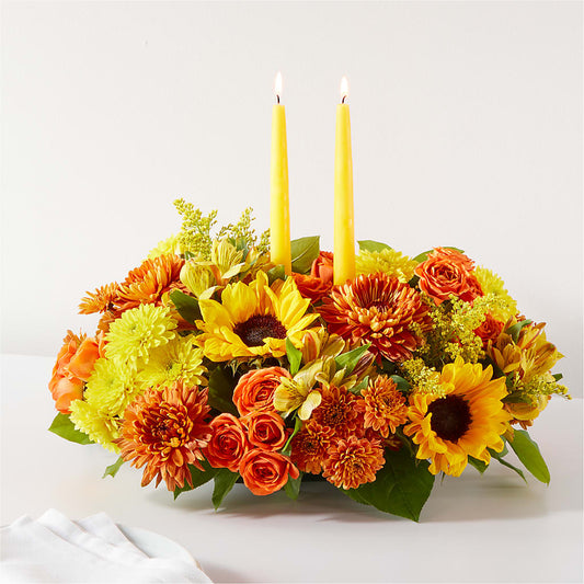 Autumn Harmony Centerpiece – KATHY'S FLOWERS, Adair OK