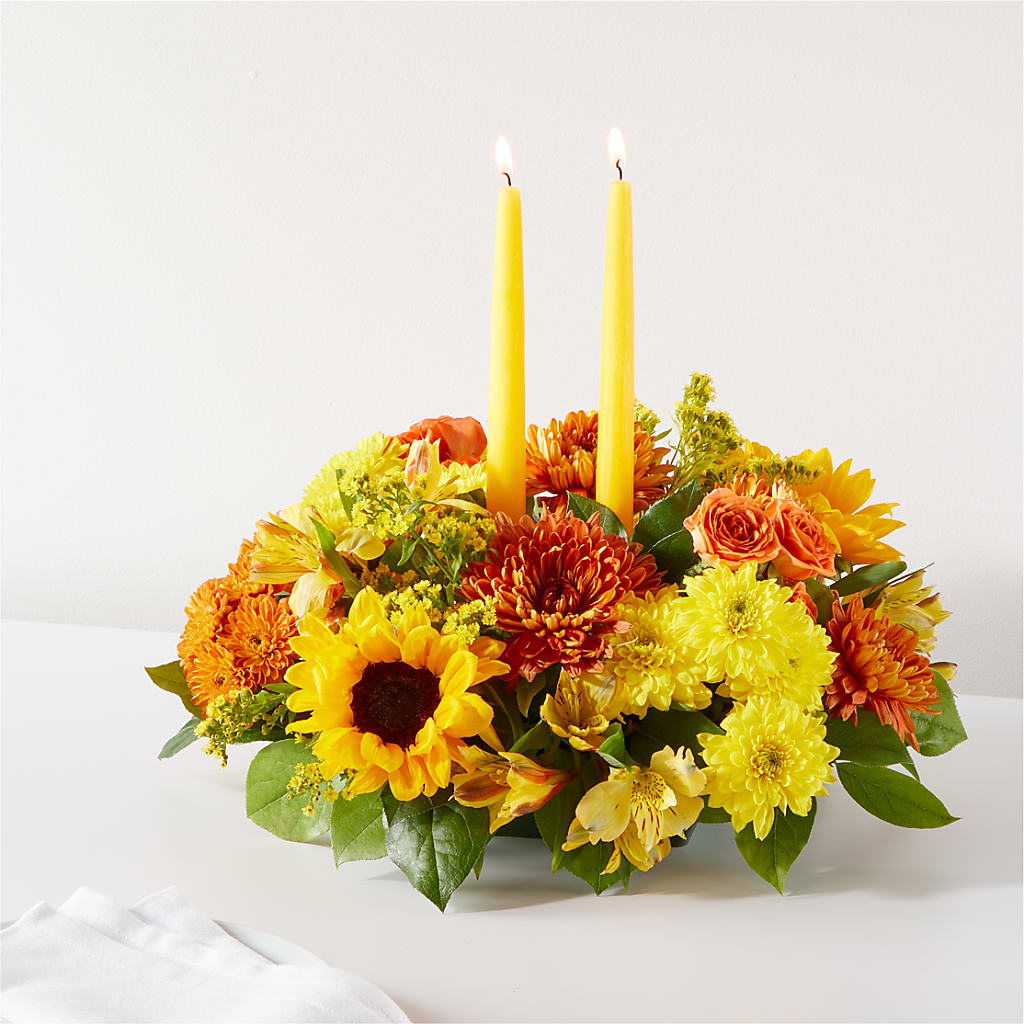 Autumn Harmony Centerpiece – KATHY'S FLOWERS, Adair OK