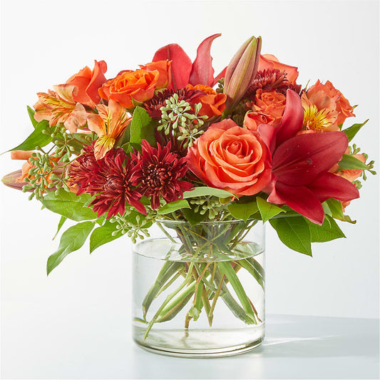 Crimson Leaves Bouquet – KATHY'S FLOWERS, Adair OK