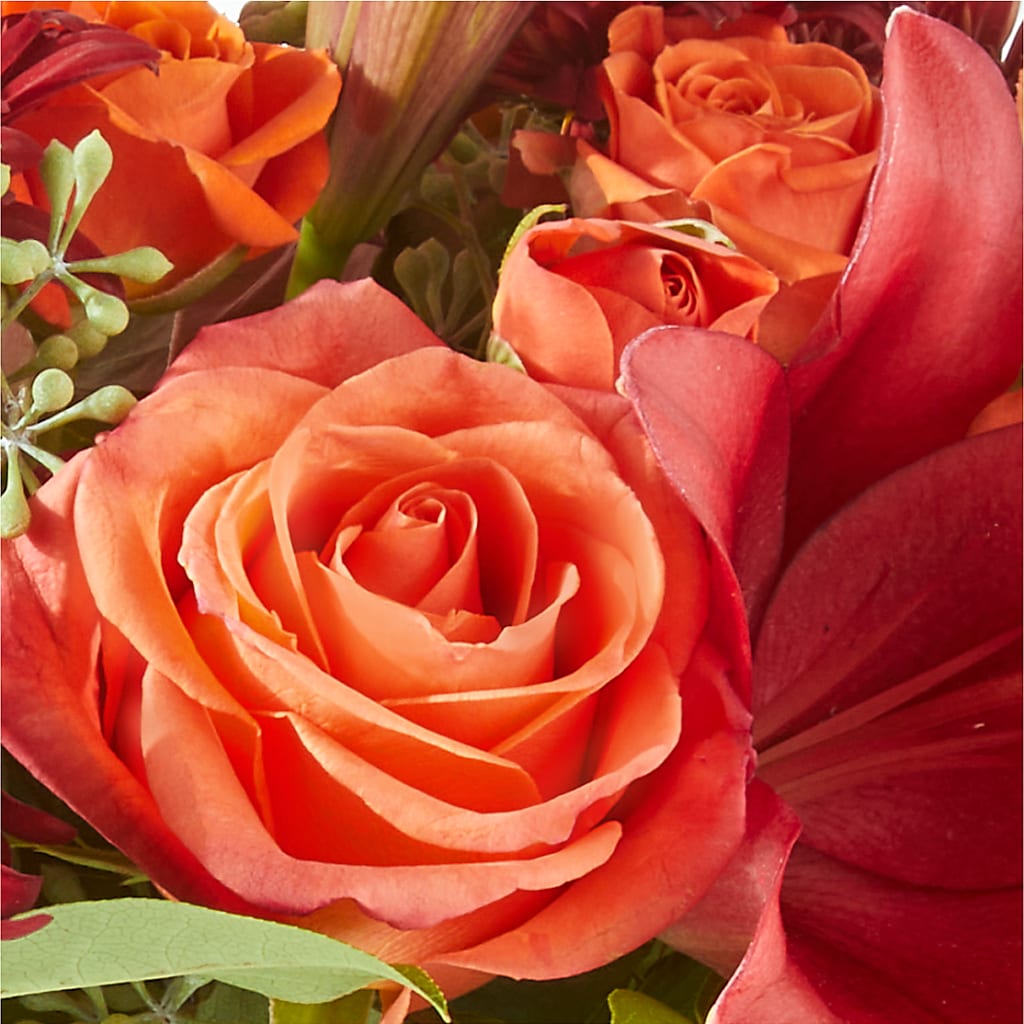 Crimson Leaves Bouquet – KATHY'S FLOWERS, Adair OK