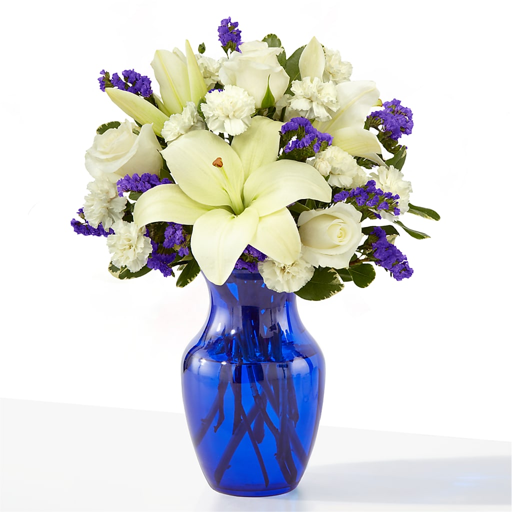 Sapphire Rush Bouquet – KATHY'S FLOWERS, Adair OK
