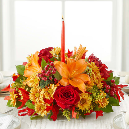Autumn's Embrace Centerpiece – KATHY'S FLOWERS, Adair OK