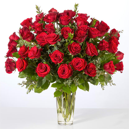 Forever Yours Fifty Stem Red Rose Bouquet – KATHY'S FLOWERS, Adair OK