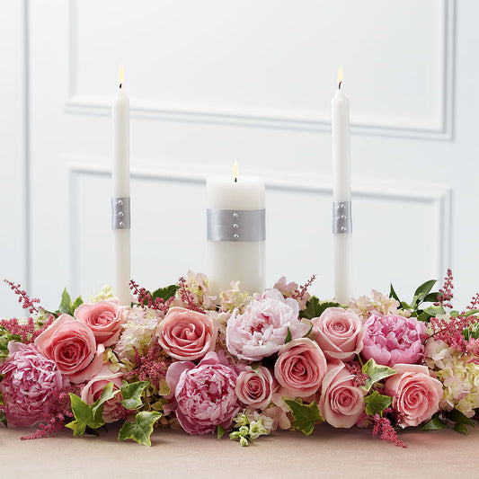 Worldwide Romance Unity Candle Arrangement – KATHY'S FLOWERS, Adair OK