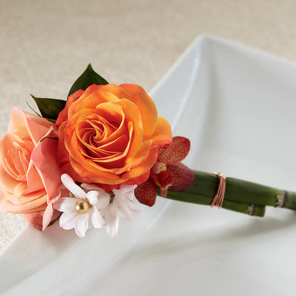 Sunset Dream Boutonniere – KATHY'S FLOWERS, Adair OK