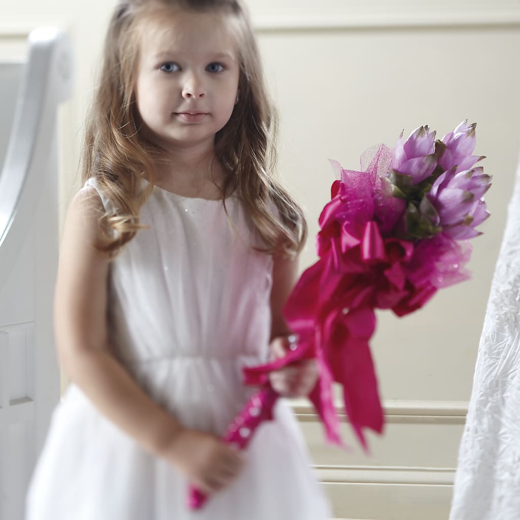 Sparkle Pink Flower Girl Bouquet – KATHY'S FLOWERS, Adair OK