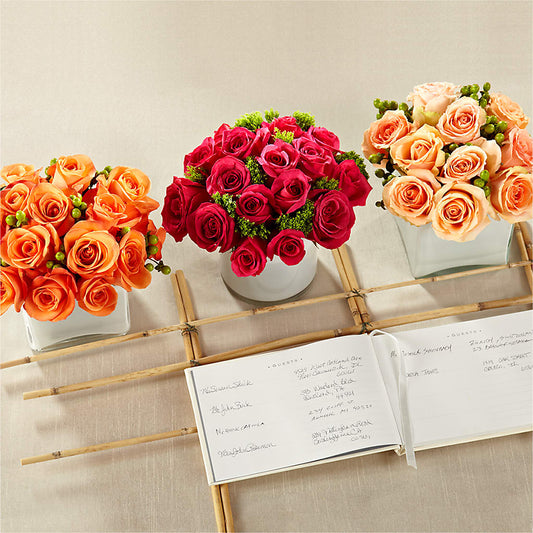 Dawn Rose Centerpiece – KATHY'S FLOWERS, Adair OK