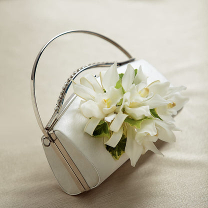 White Purse Decor – KATHY'S FLOWERS, Adair OK