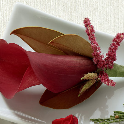Red Calla Boutonniere – KATHY'S FLOWERS, Adair OK