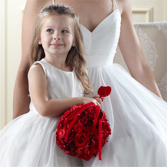 Pure at Heart Flower Girl Arrangement – KATHY'S FLOWERS, Adair OK