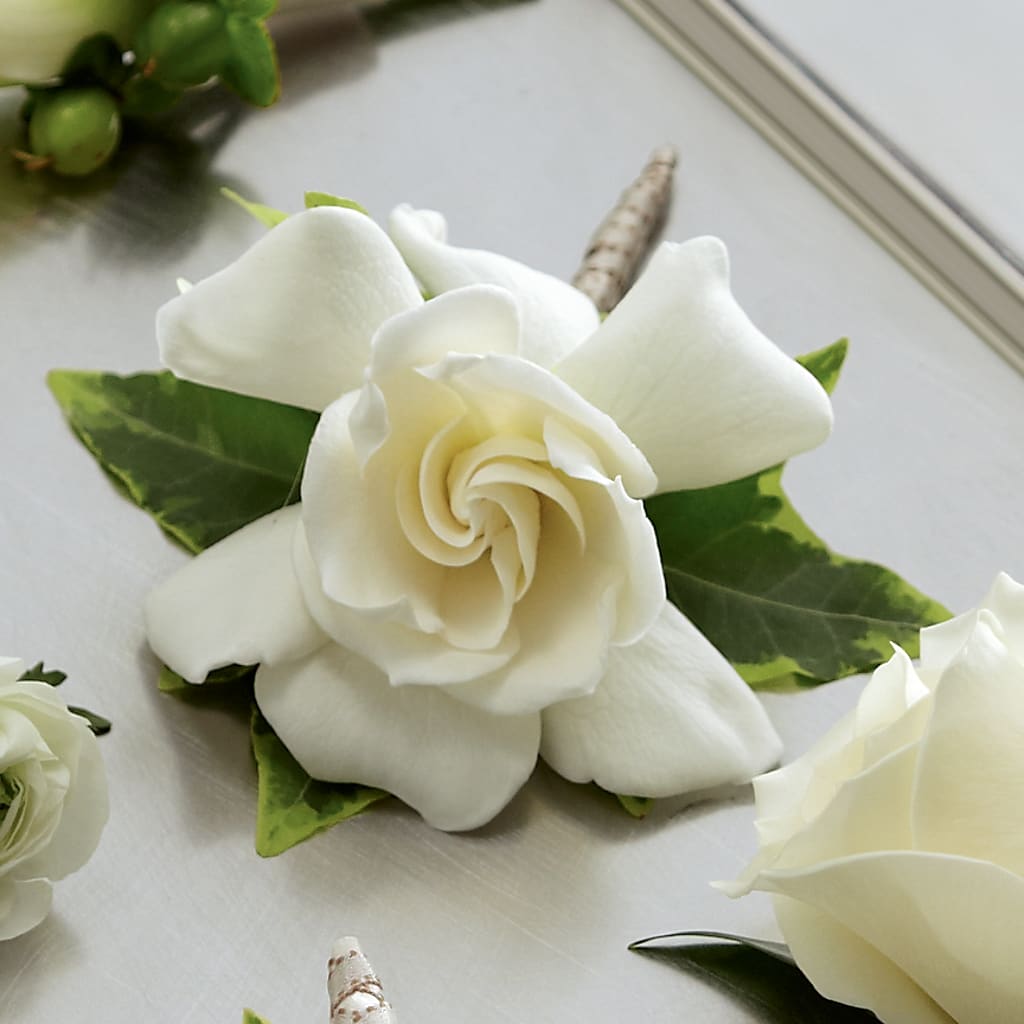 Gardenia Boutonniere – KATHY'S FLOWERS, Adair OK